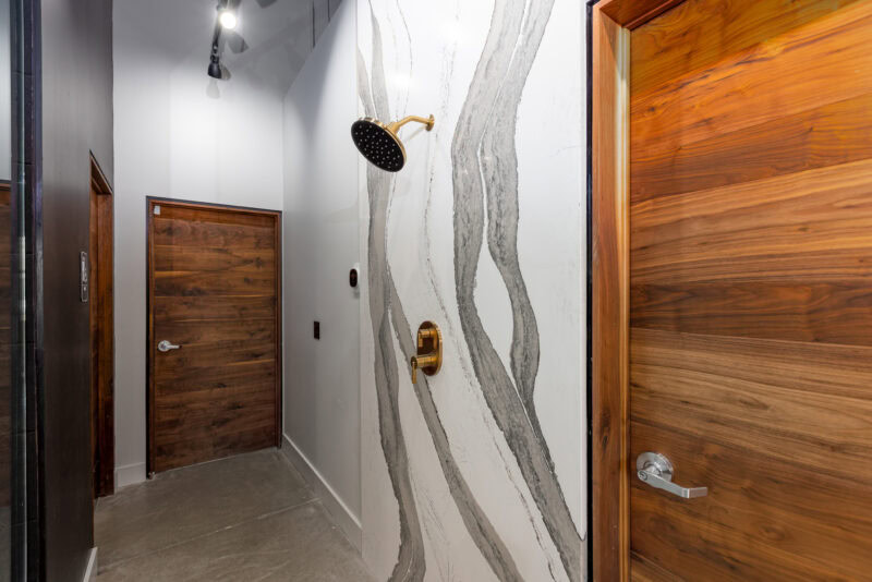 Full quartz shower walls vignette